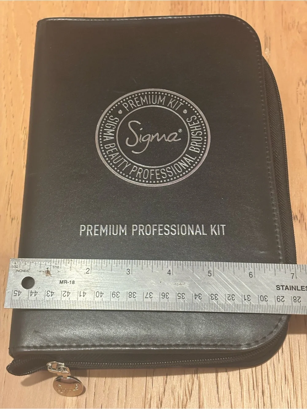 Sigma Beauty Black Premium Professional Kit Case with Silver Logo